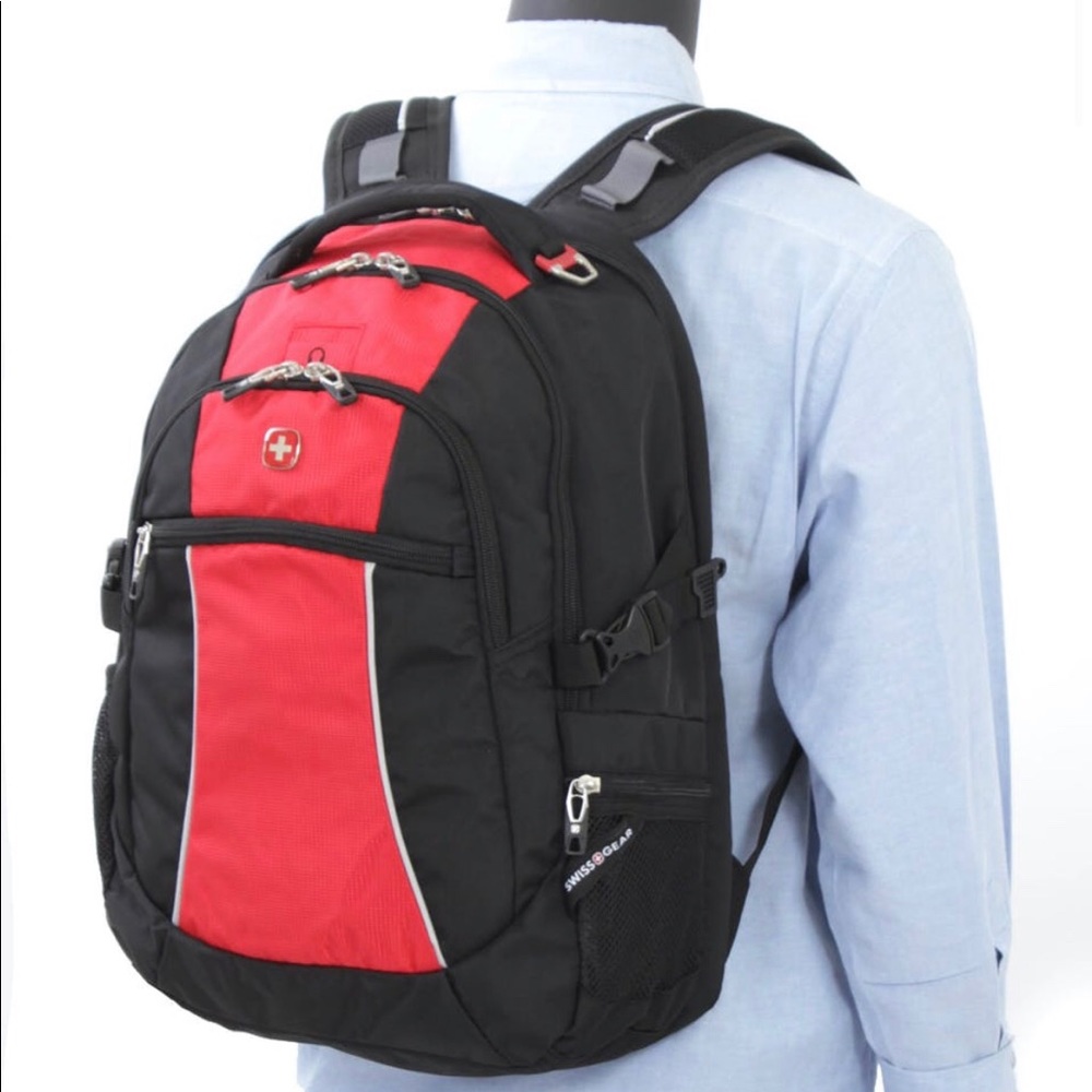 Swiss gear • red and black laptop backpack